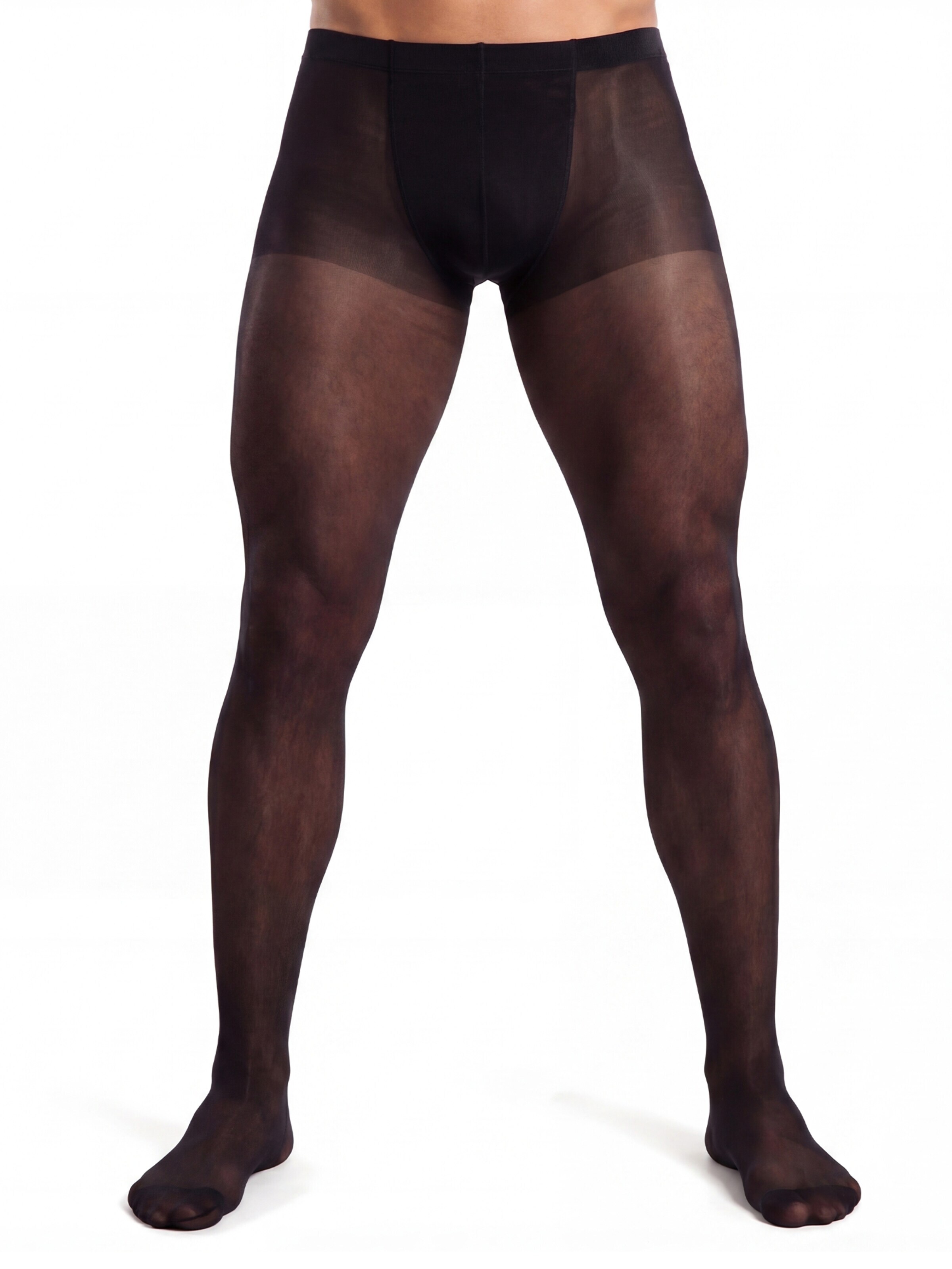GLAMORY Lange Unterhose 'Classic 20 Herrenstrumpfhose'‌‌‌‌‌‌‌‌ in Schwarz: Vorderseite