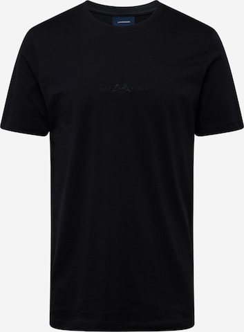 T-Shirt Lindbergh en noir : devant