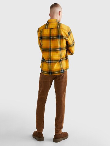 TOMMY HILFIGER Jacke 'Tartan' in Gelb
