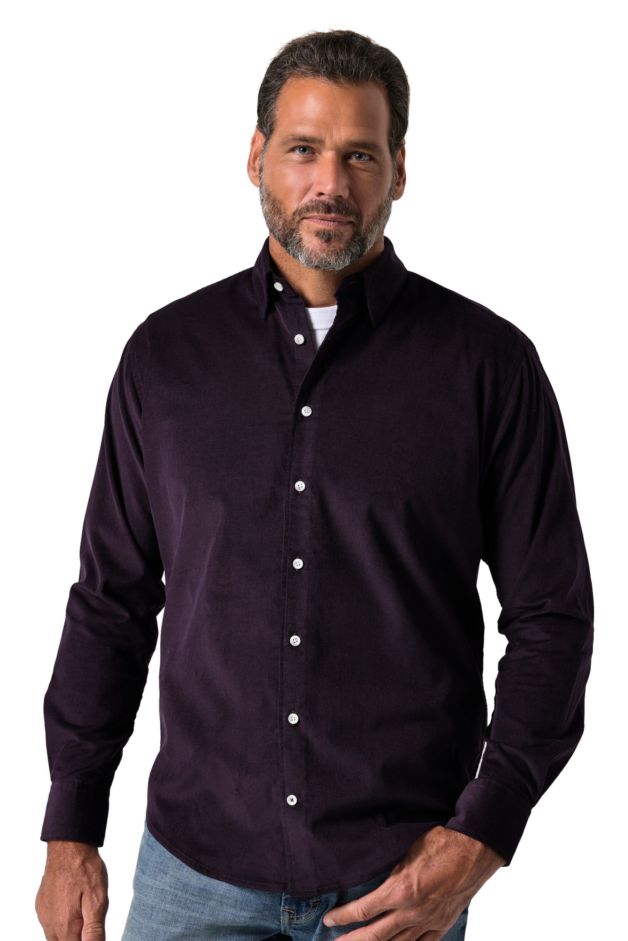 JP1880 Regular Fit Hemd in Blau: Vorderseite