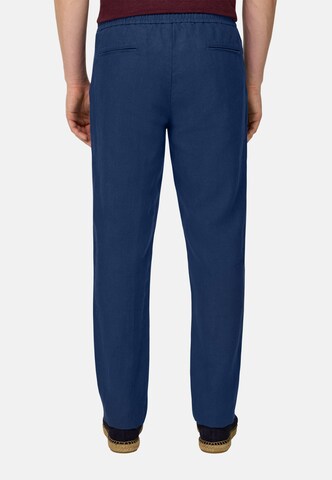 Boggi Milano Regular Bandplooibroek 'City' in Blauw