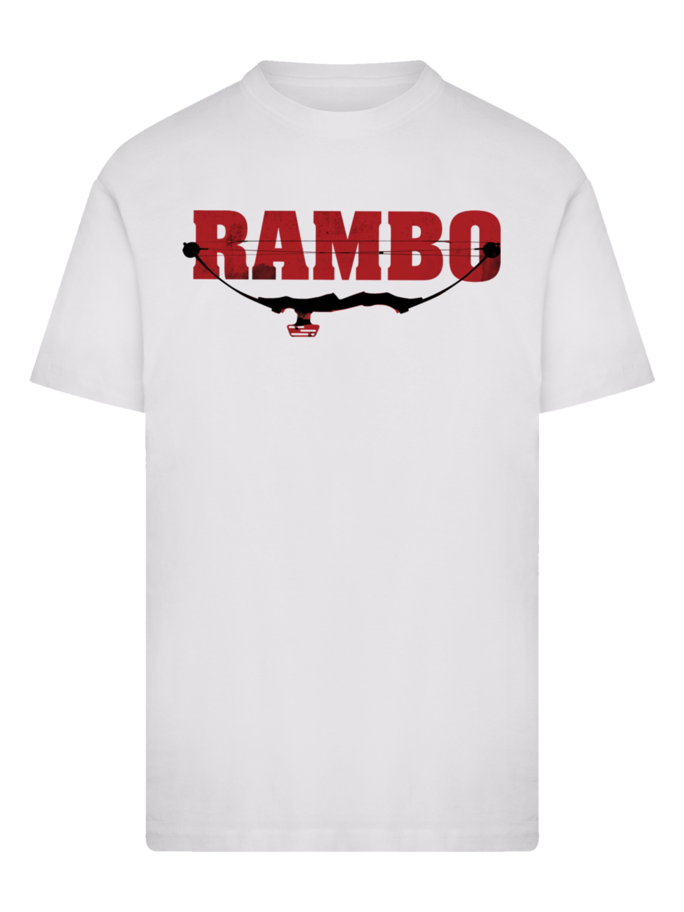 F4NT4STIC Shirt 'Rambo Logo Compound Bow' in White: front