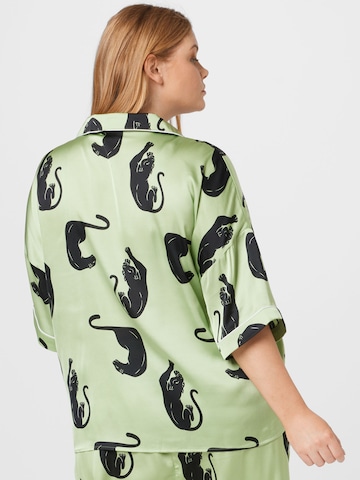 River Island Plus Pajama Shirt in Green