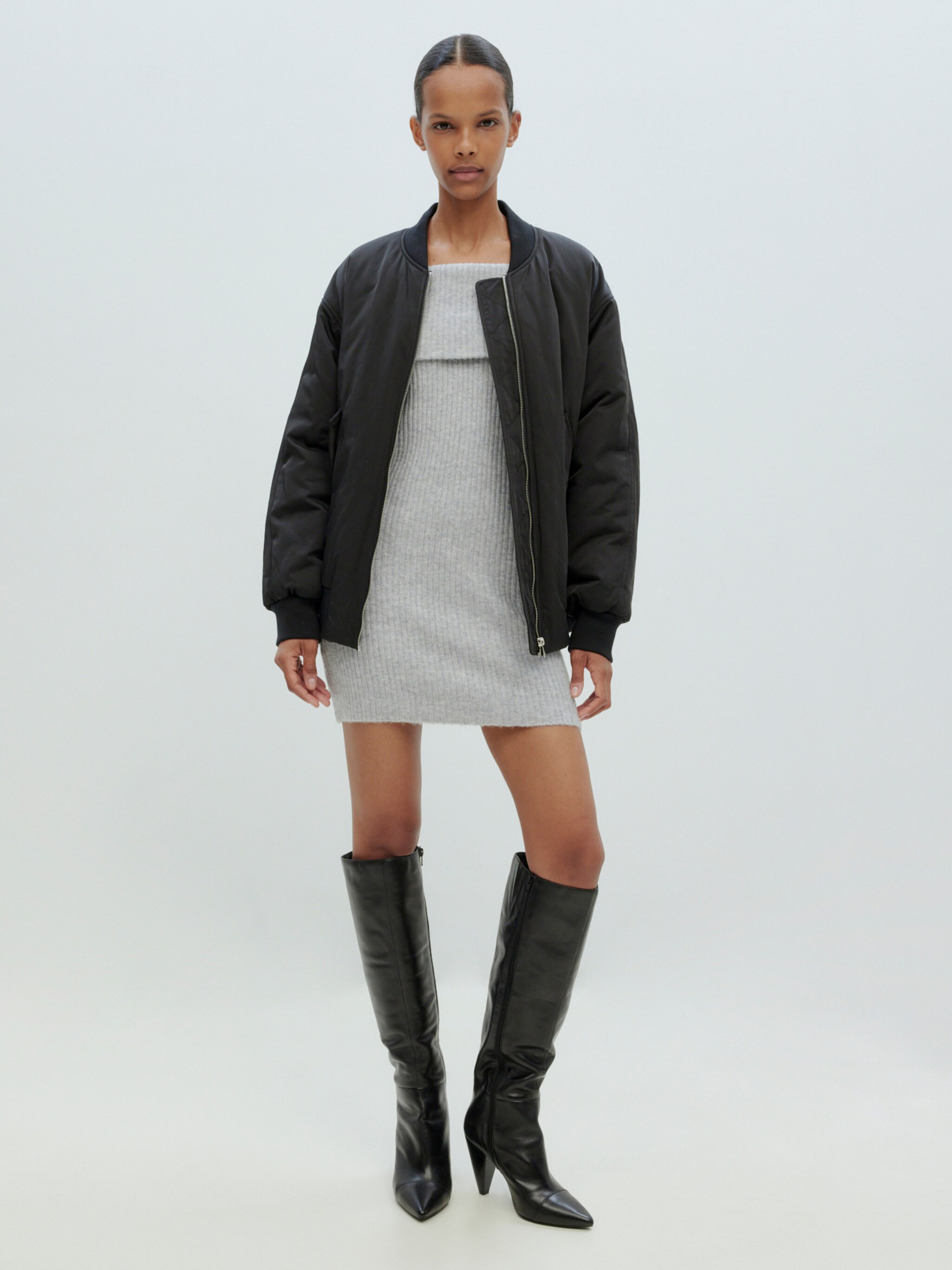 EDITED Producten Jurk 'Petrona' Grijs gemêleerd