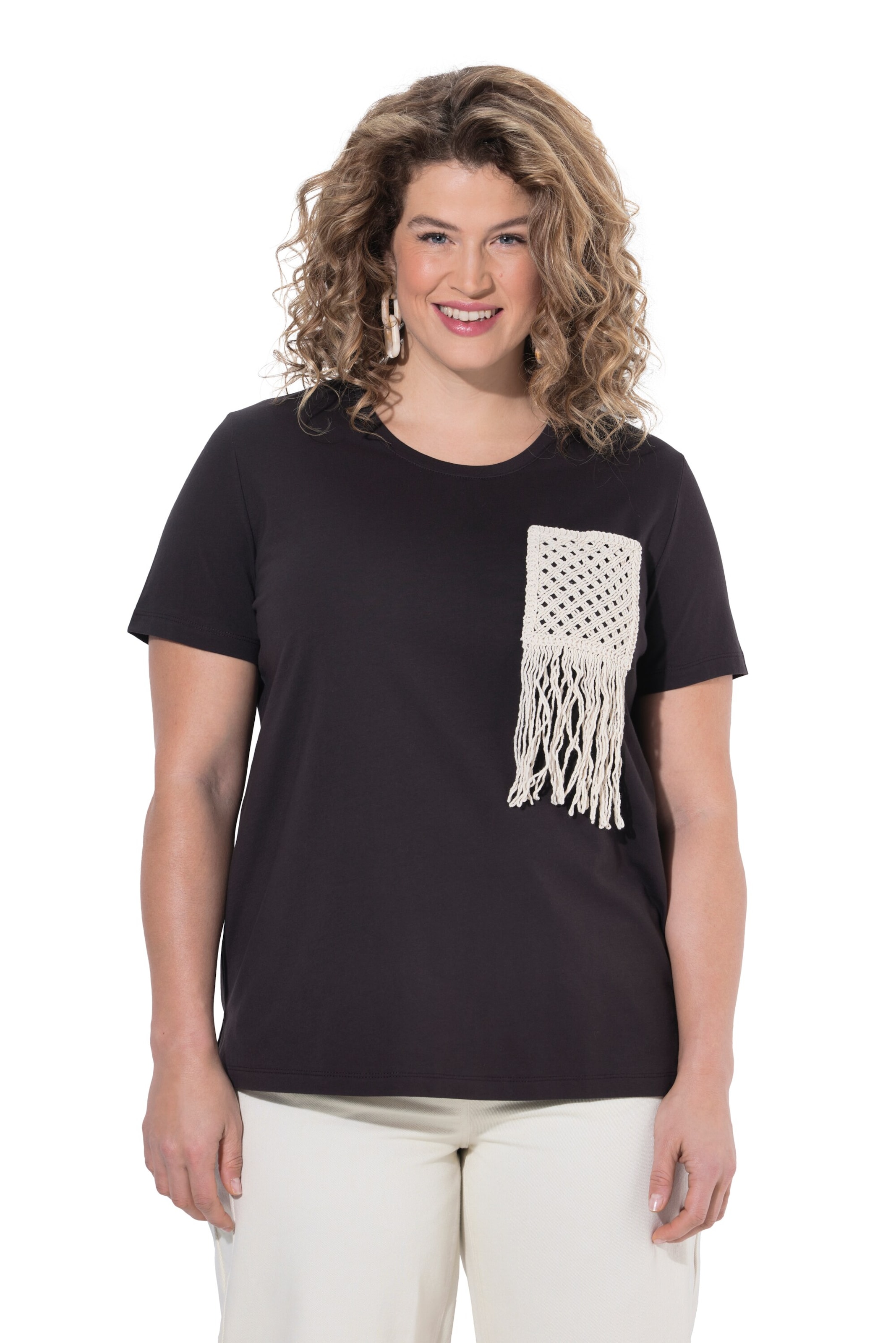 Ulla Popken Shirt in Black: front