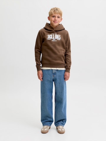 Jack & Jones Junior Majica 'JJAERO' | rjava barva
