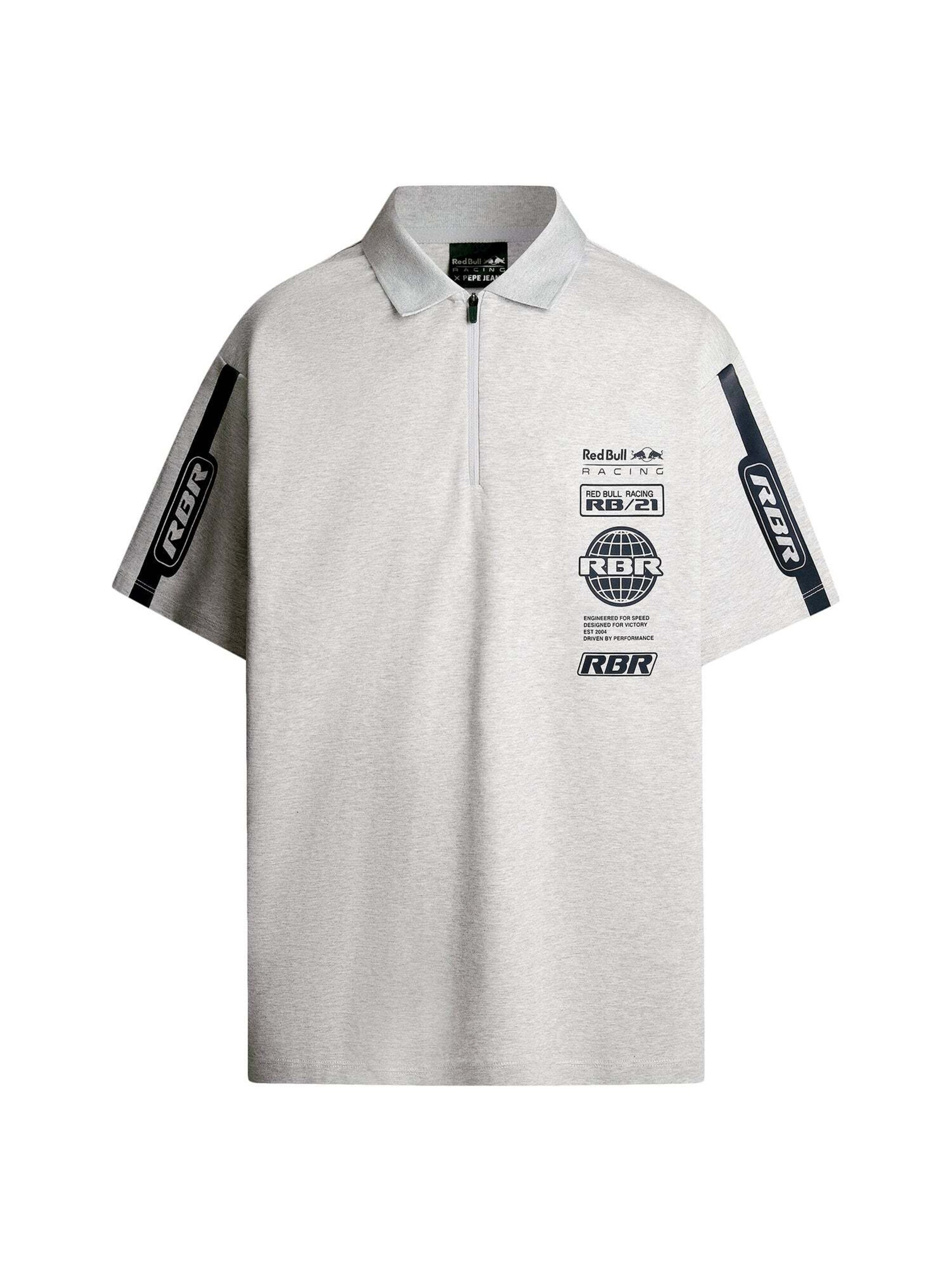 Red Bull Racing x Pepe Jeans Shirt 'Red Bull Racing x Pepe Jeans' in Grijs: voorkant