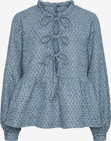 PIECES Blouse 'NIBE' in Blauw: voorkant