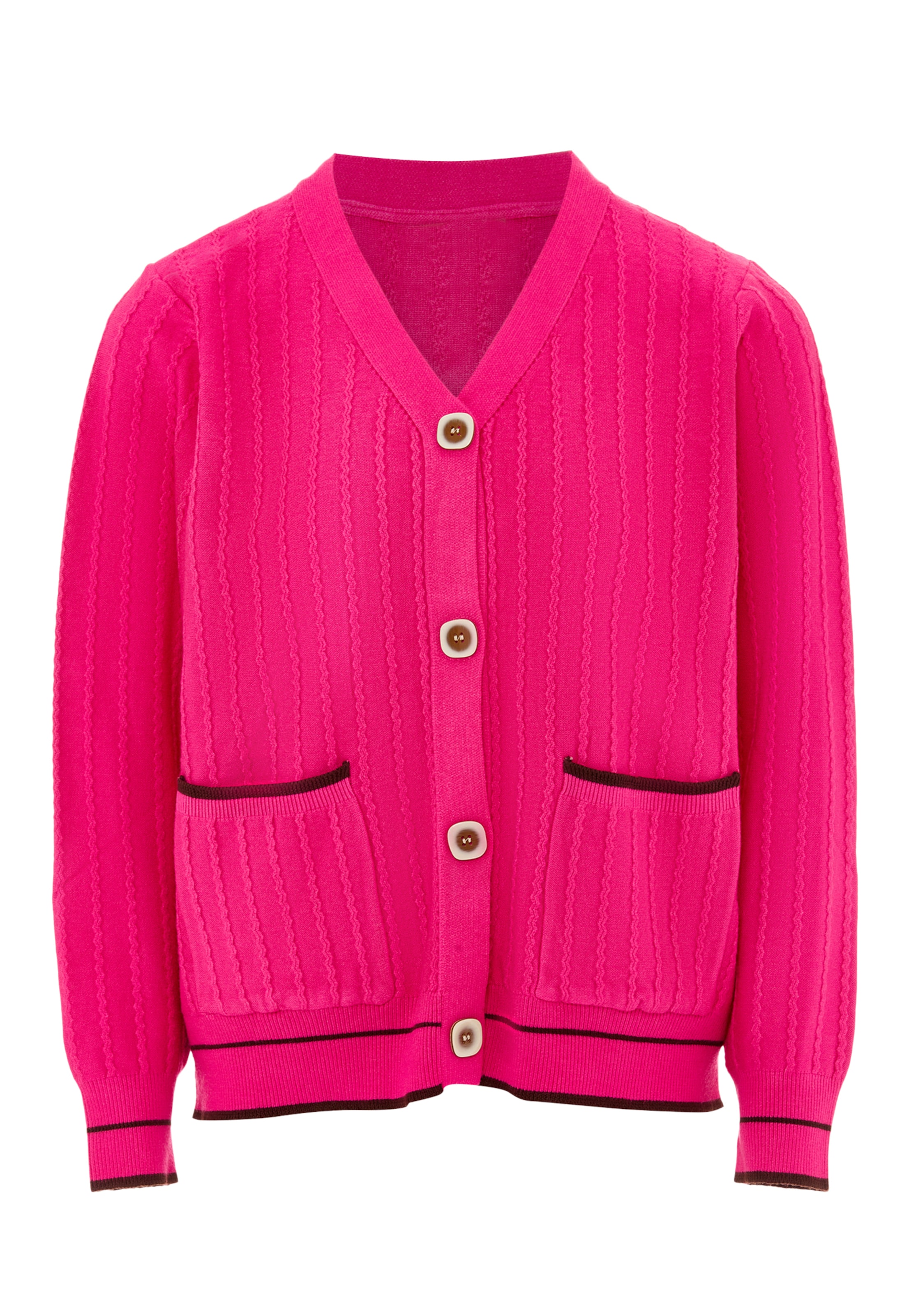 NALLY Strickjacke in Pink: Vorderseite