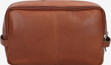 Esquire Toiletry Bag in Brown: front