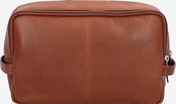 Esquire Toiletry Bag in Brown: front