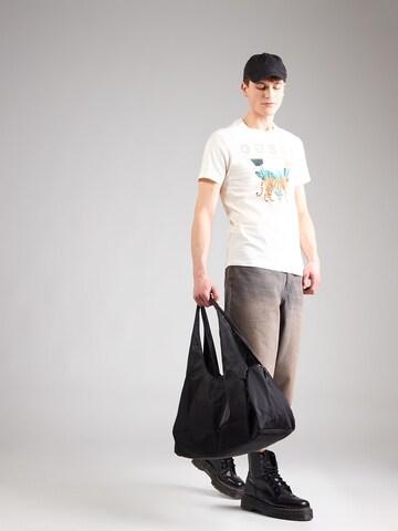 GUESS Majica 'TIGER SPIRIT' | bela barva