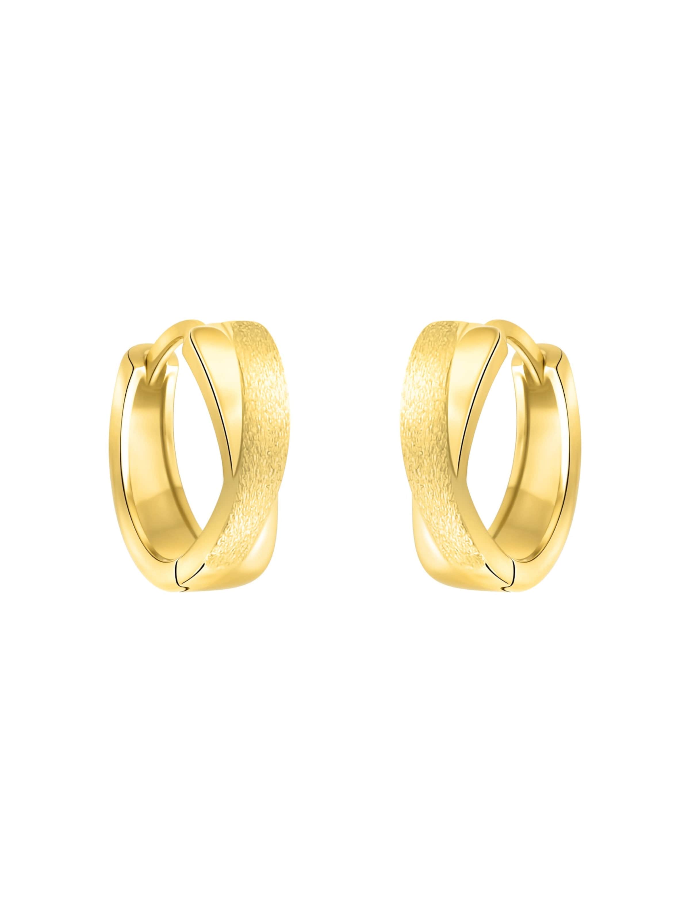Sofia Milani Ohrringe 'Brushed'‌‌‌‌‌‌‌‌ in Gold: Vorderseite