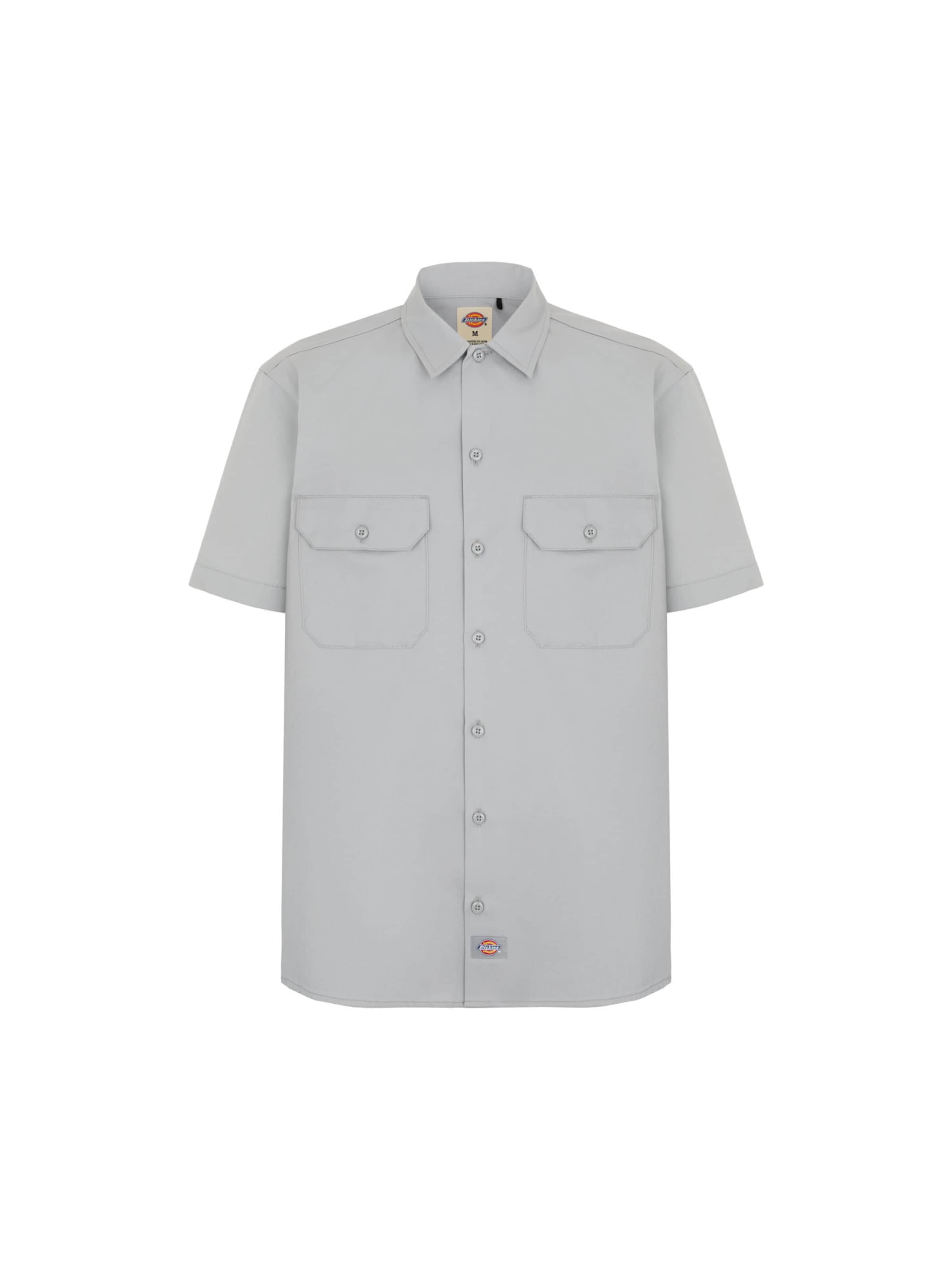 DICKIES Средняя посадка Рубашка 'WORK SHIRT' в Серый: спереди