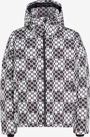 Karl Lagerfeld Χειμερινό μπουφάν 'Check Down' σε μαύρο: μπροστά