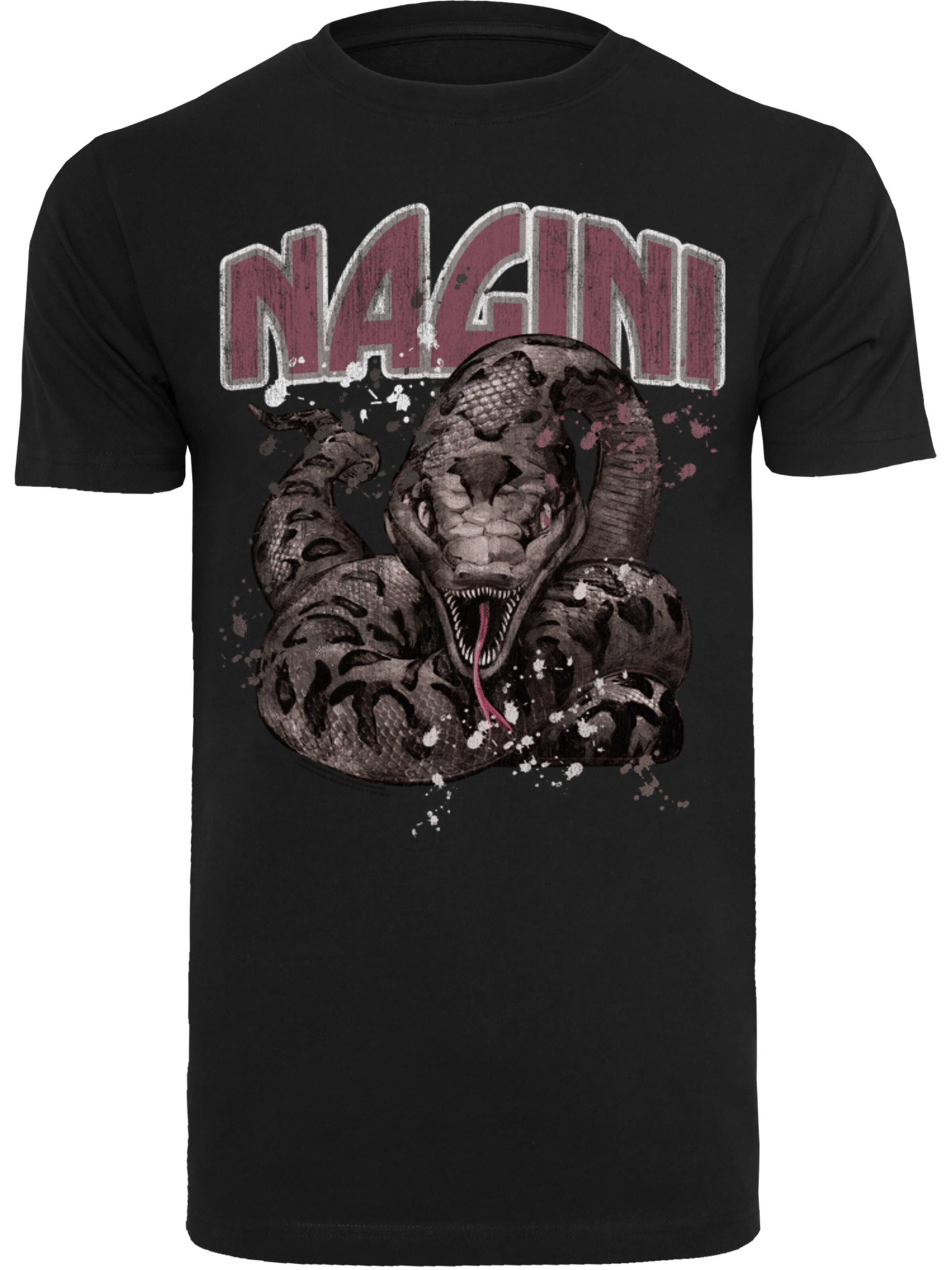 F4NT4STIC T-Shirt 'Harry Potter Nagini Splats' in Schwarz: Vorderseite