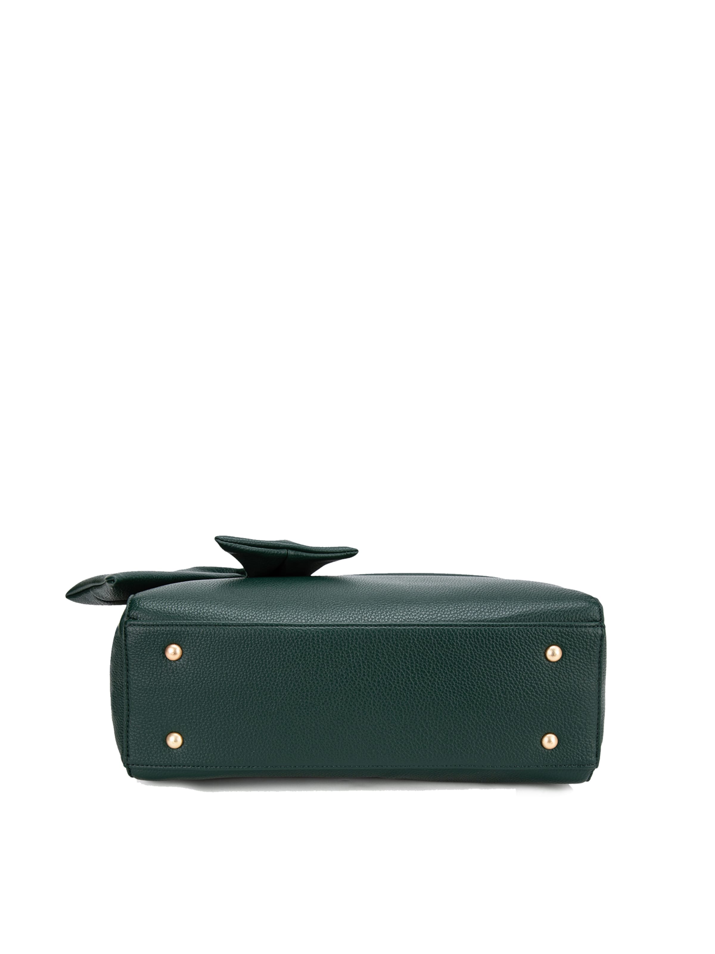 Borsa a spalla 'Borsa a Spalla Donna Velvetine Elite - Pelle Vegana PU con Fiocco' di Diana&Co. in verde