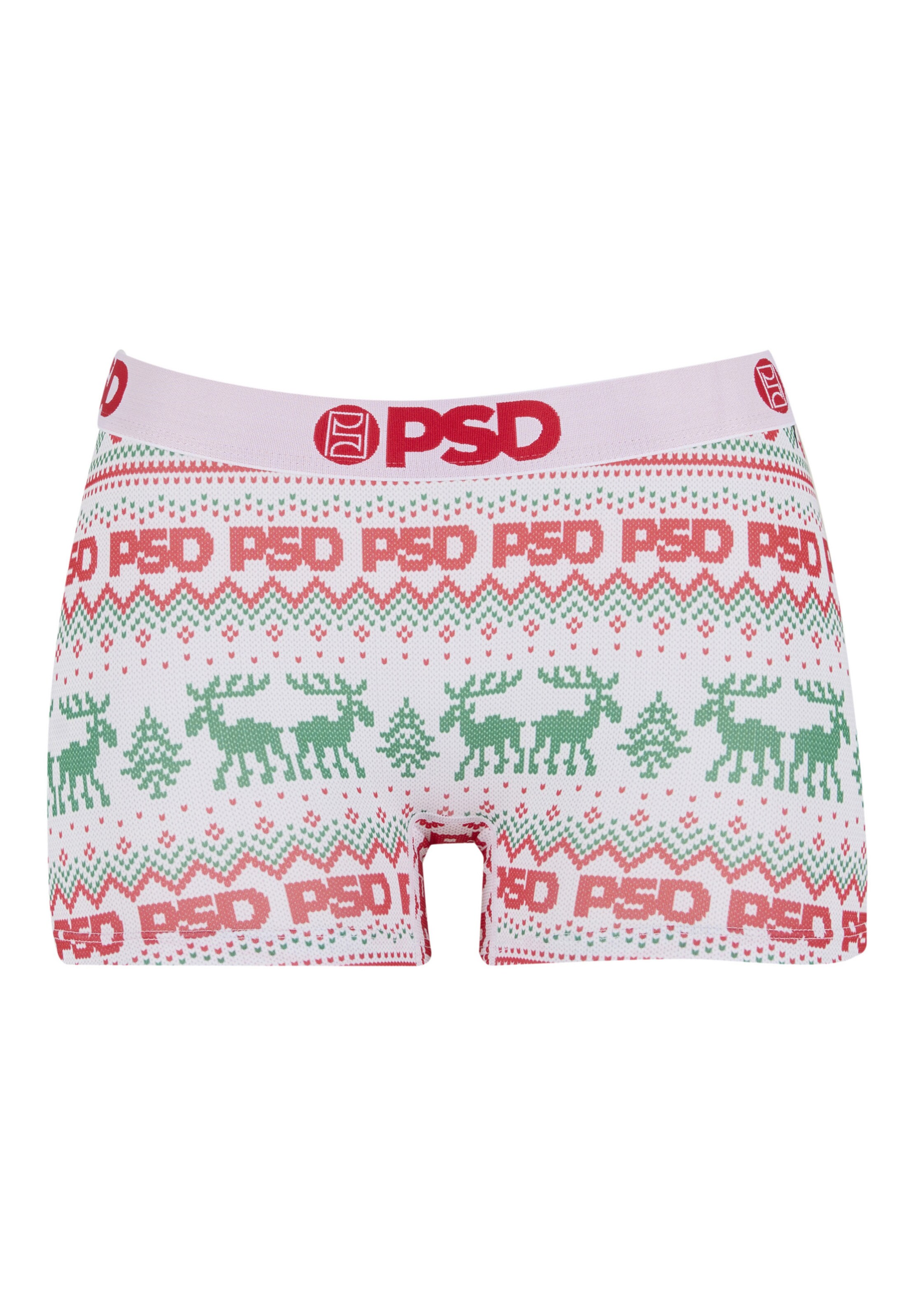 PSD Underwear Boyshorts 'Fair Isle' in White: front