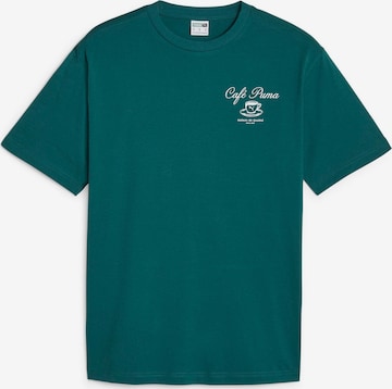T-Shirt 'CAFE' PUMA en vert : devant