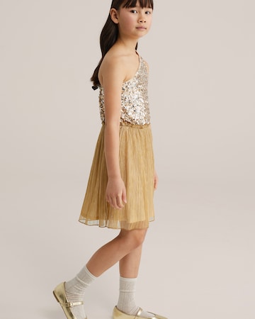 WE Fashion Jurk in Goud