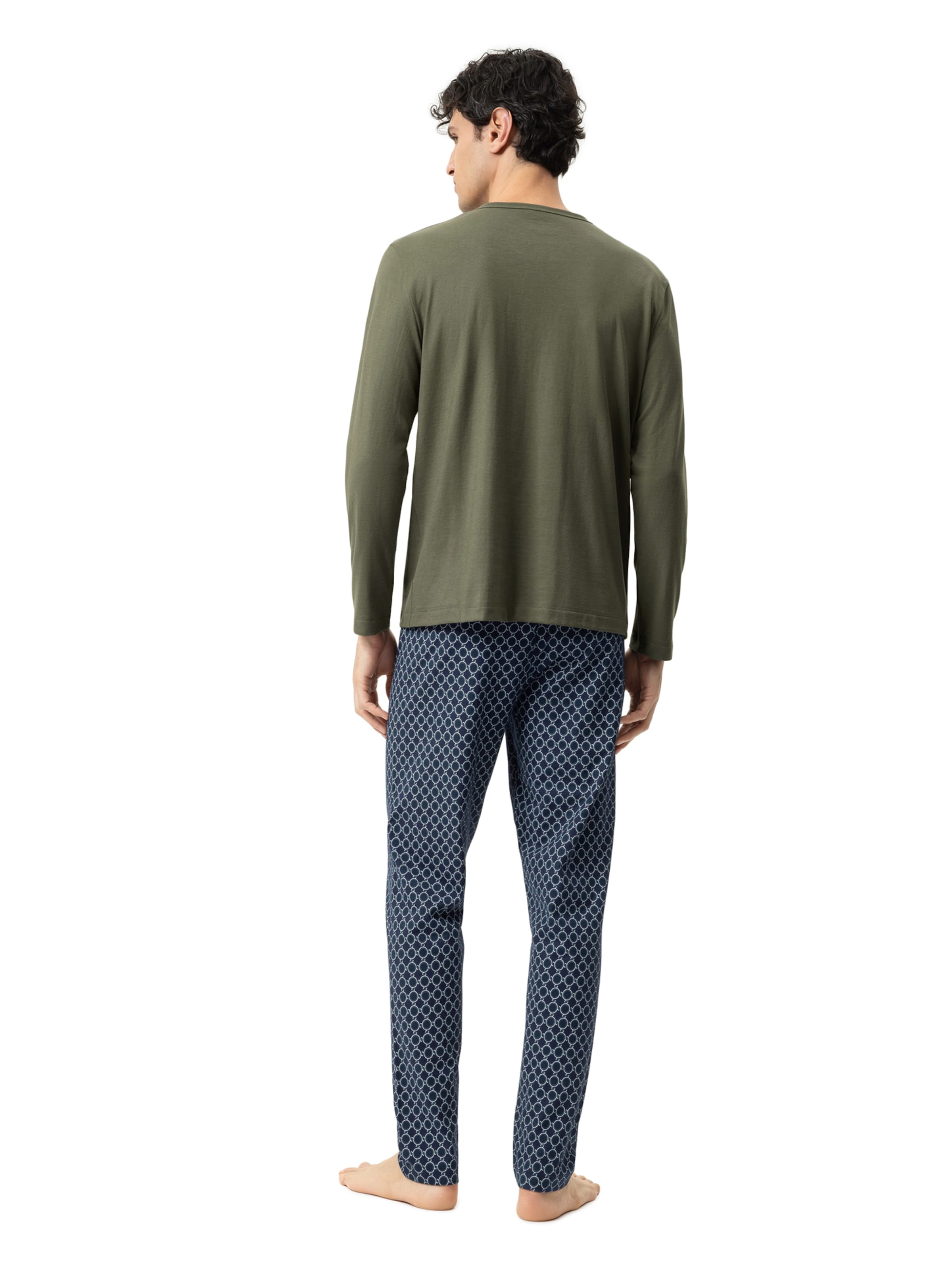 Mey Pajamas long 'Sleek Circles' in Green