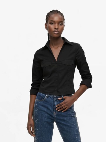 KARL LAGERFELD JEANS Блуза в черно: отпред
