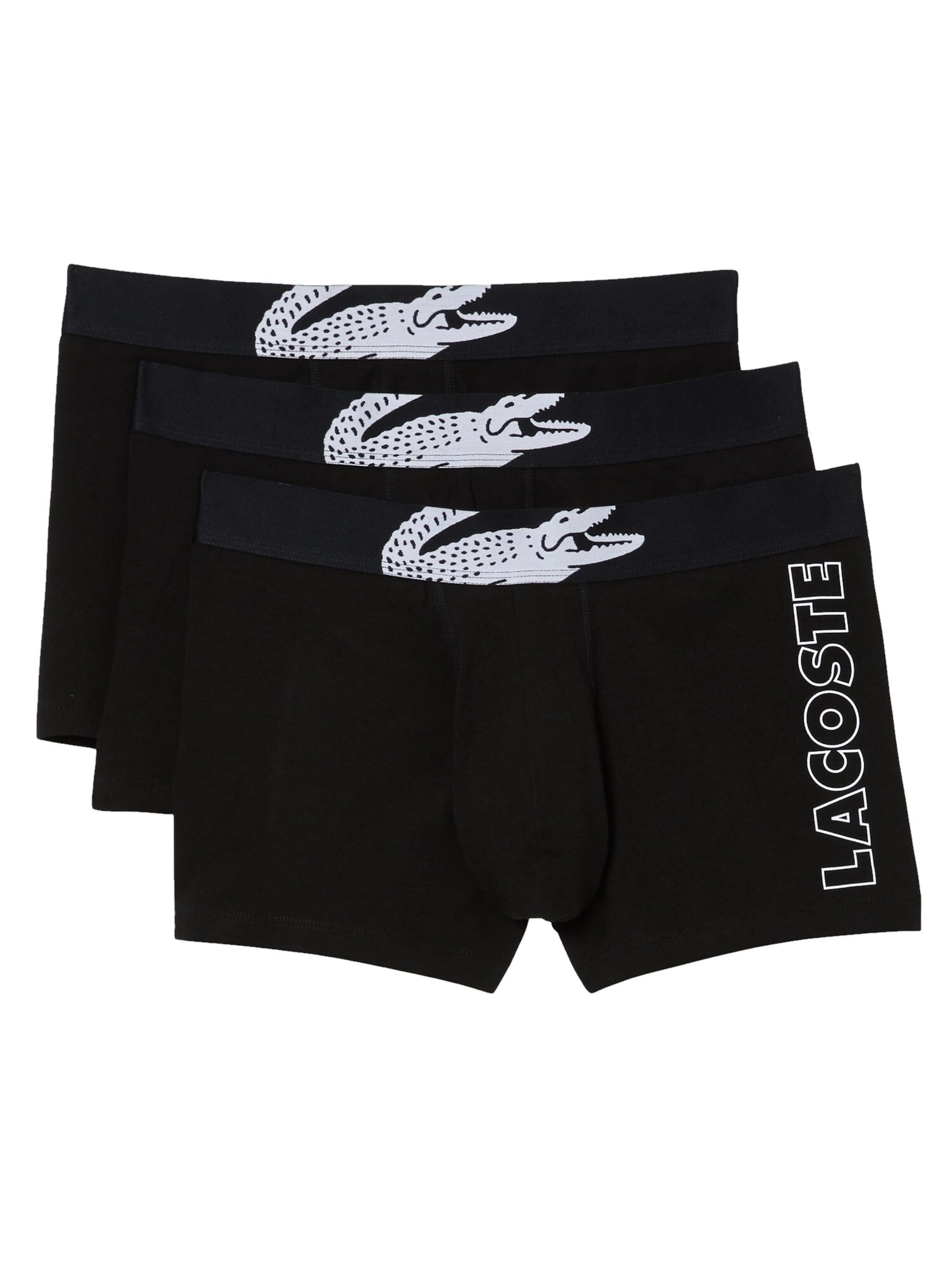 LACOSTE Шорты Боксеры в Черный: спереди
