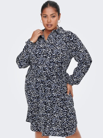 Robe-chemise 'Luxsof' ONLY Carmakoma en bleu : devant