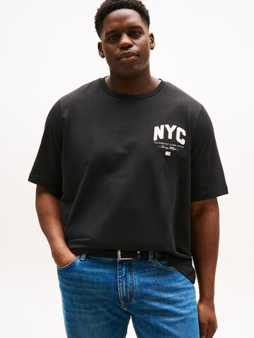 T-Shirt 'NYC' Tommy Hilfiger Big & Tall en noir : devant