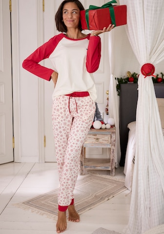 LASCANA Pižama | rdeča barva: sprednja stran
