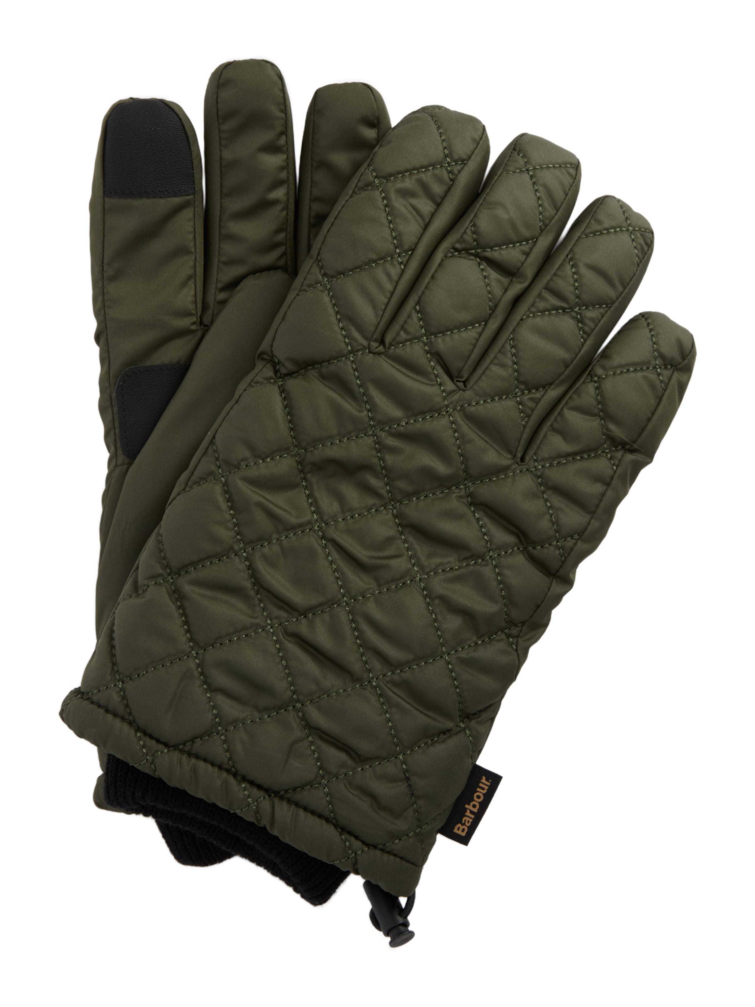 Barbour Γάντια με δάχτυλα 'Harker' σε πράσινο: μπροστά