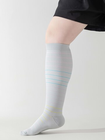 Millo Knee High Socks 'Wide Comfort' in Grey