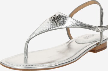 Tongs 'ELLINGTON' Lauren Ralph Lauren en argent : devant