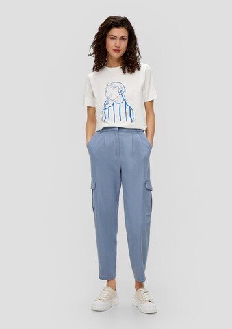 s.Oliver - Tapered Pantalón cargo en azul