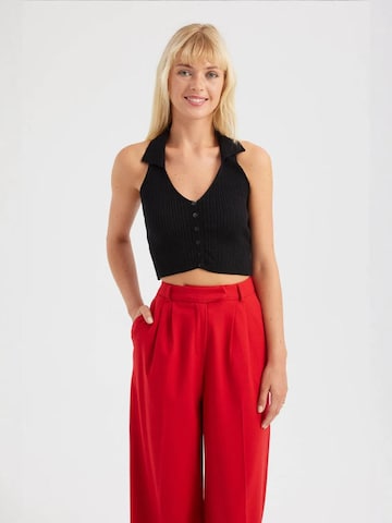 Hiccup - Top de malha em preto: frente