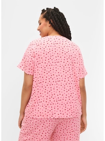 T-shirt Zizzi en rose : devant