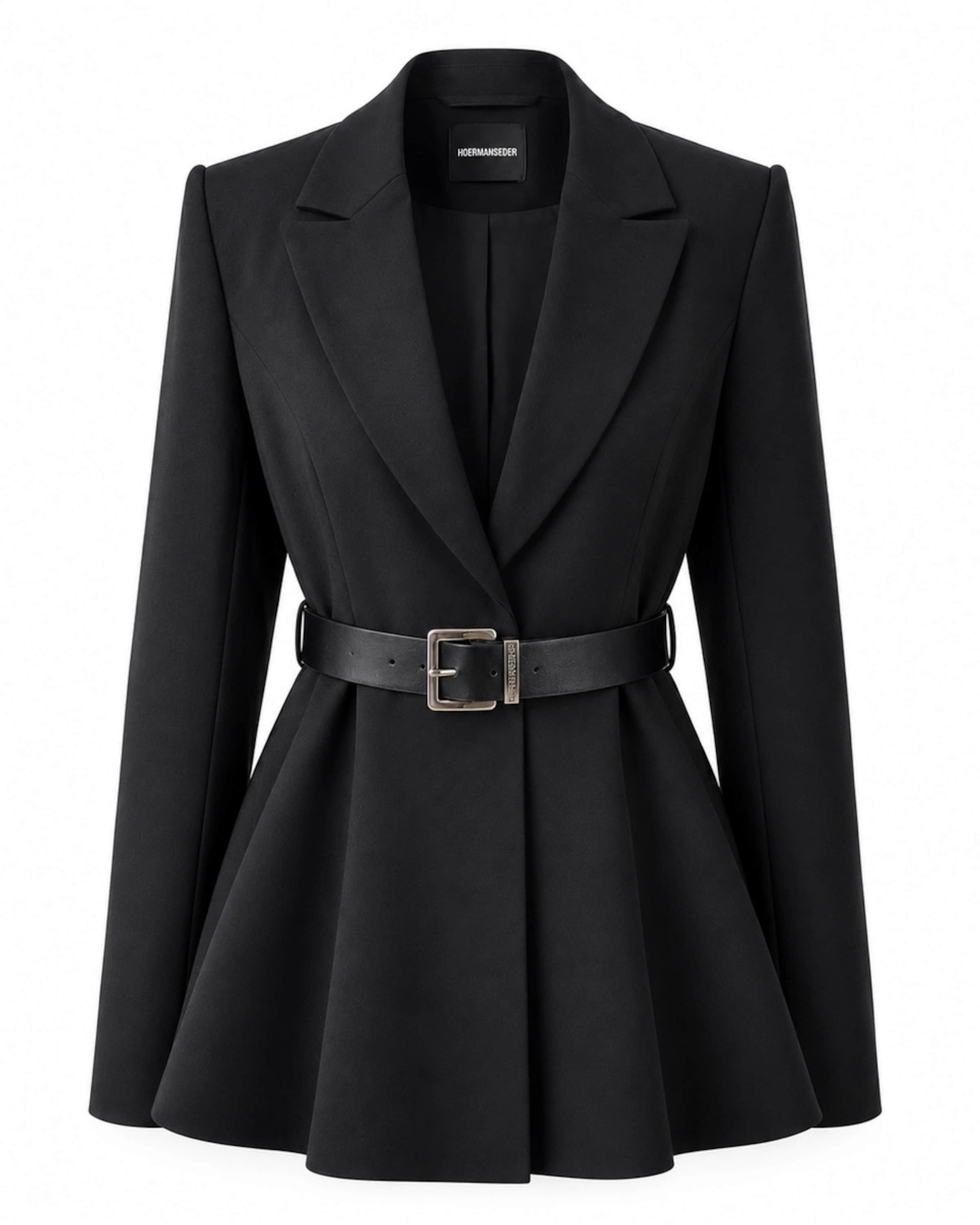 Hoermanseder - Blazer 'Peplum' en negro: frente