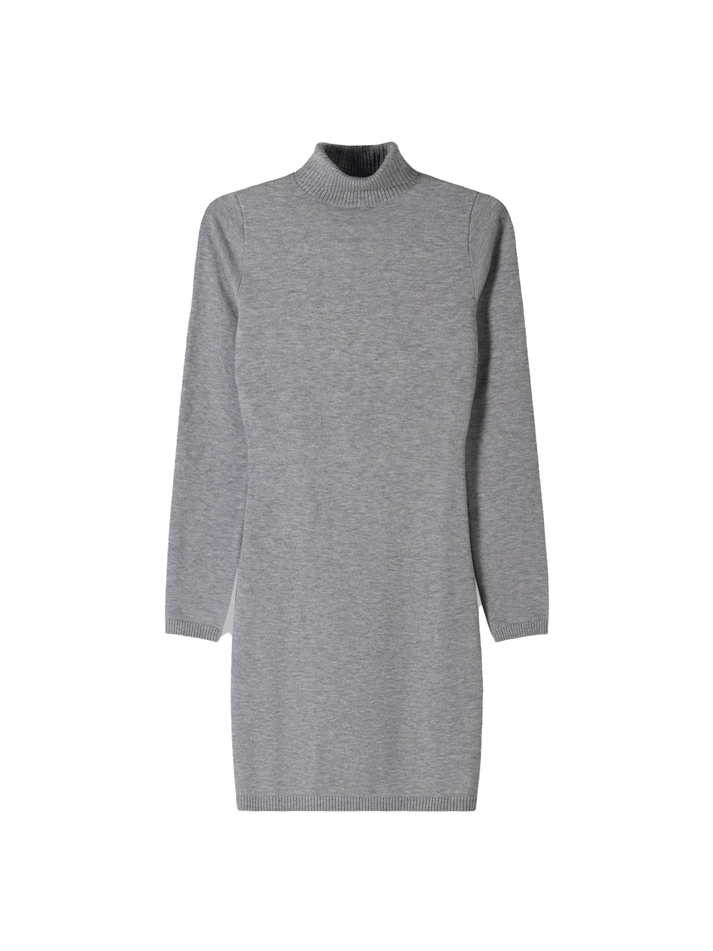 Bershka Úpletové šaty - šedý melír, Produkt