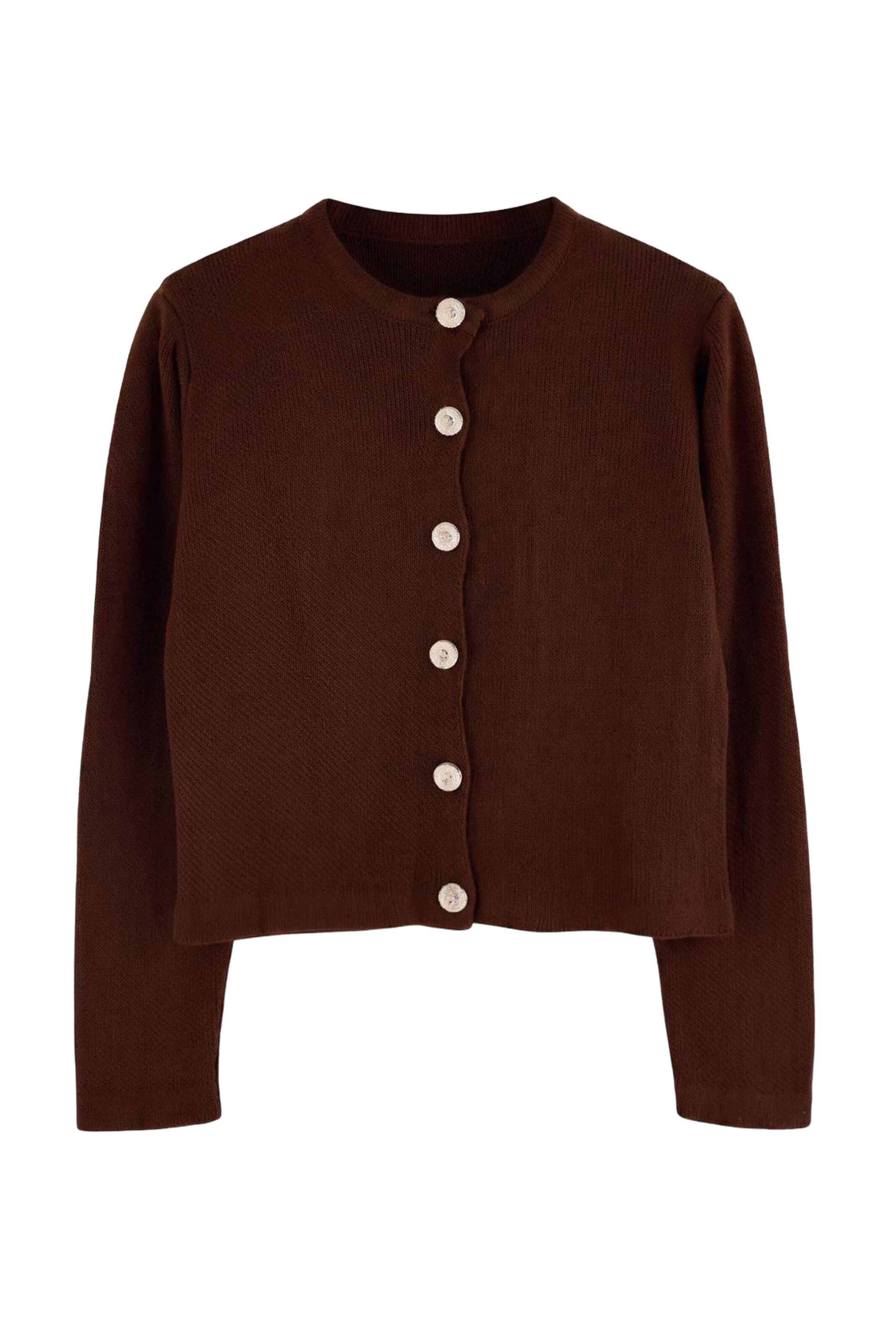 Trendyol Gebreid vest in Bruin: voorkant