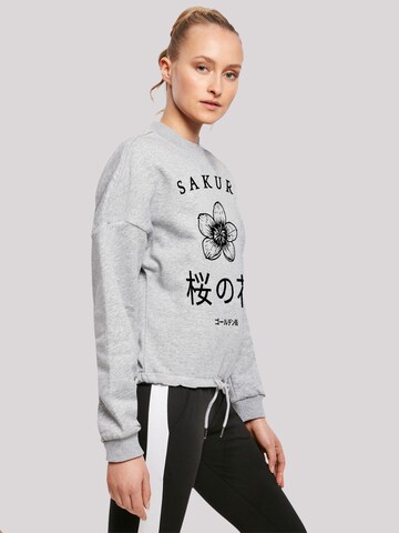 F4NT4STIC Sweatshirt 'Kirschblüten Golden Gai' in Grau