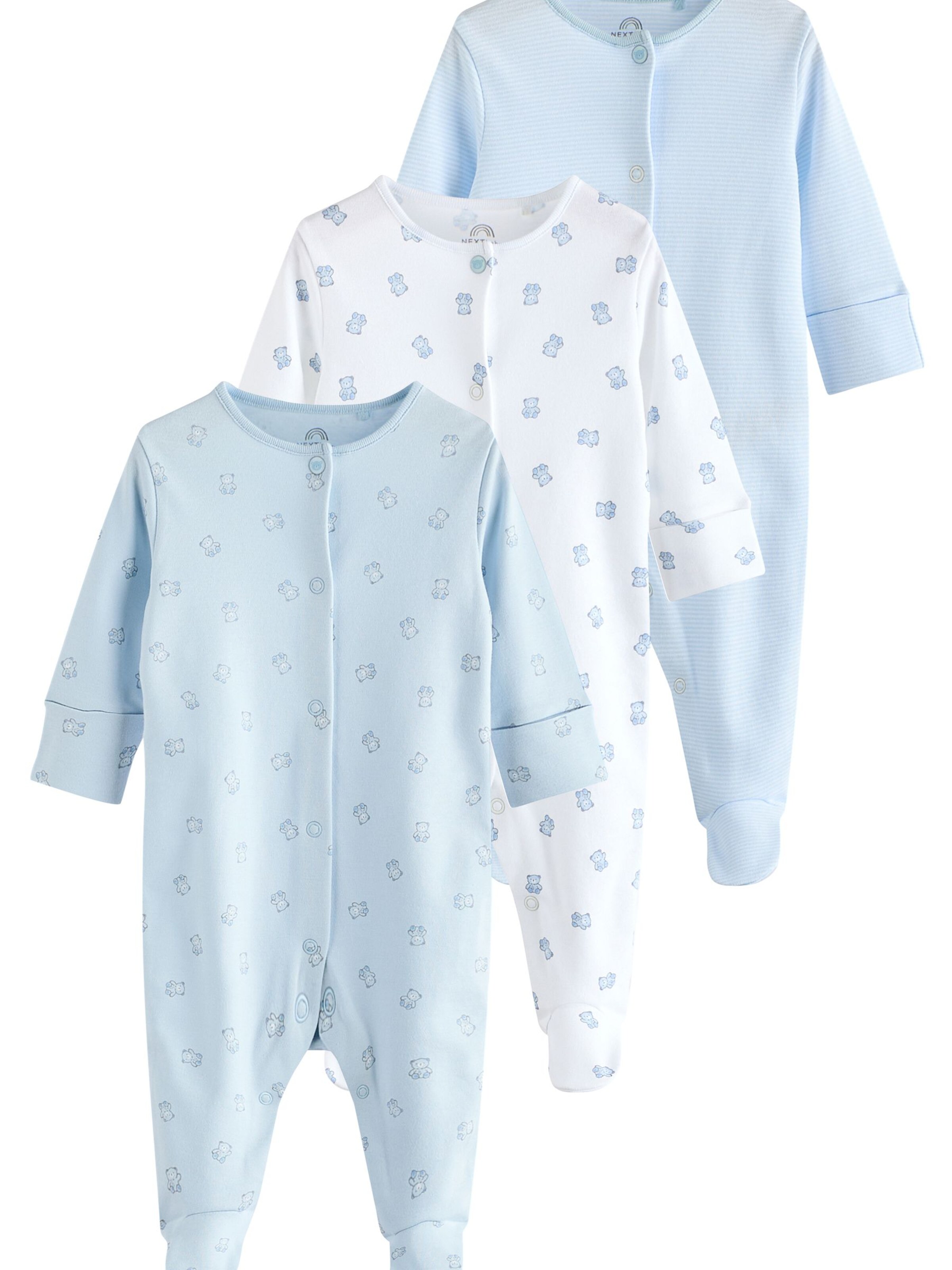 Pijamale de la Next pe albastru: față