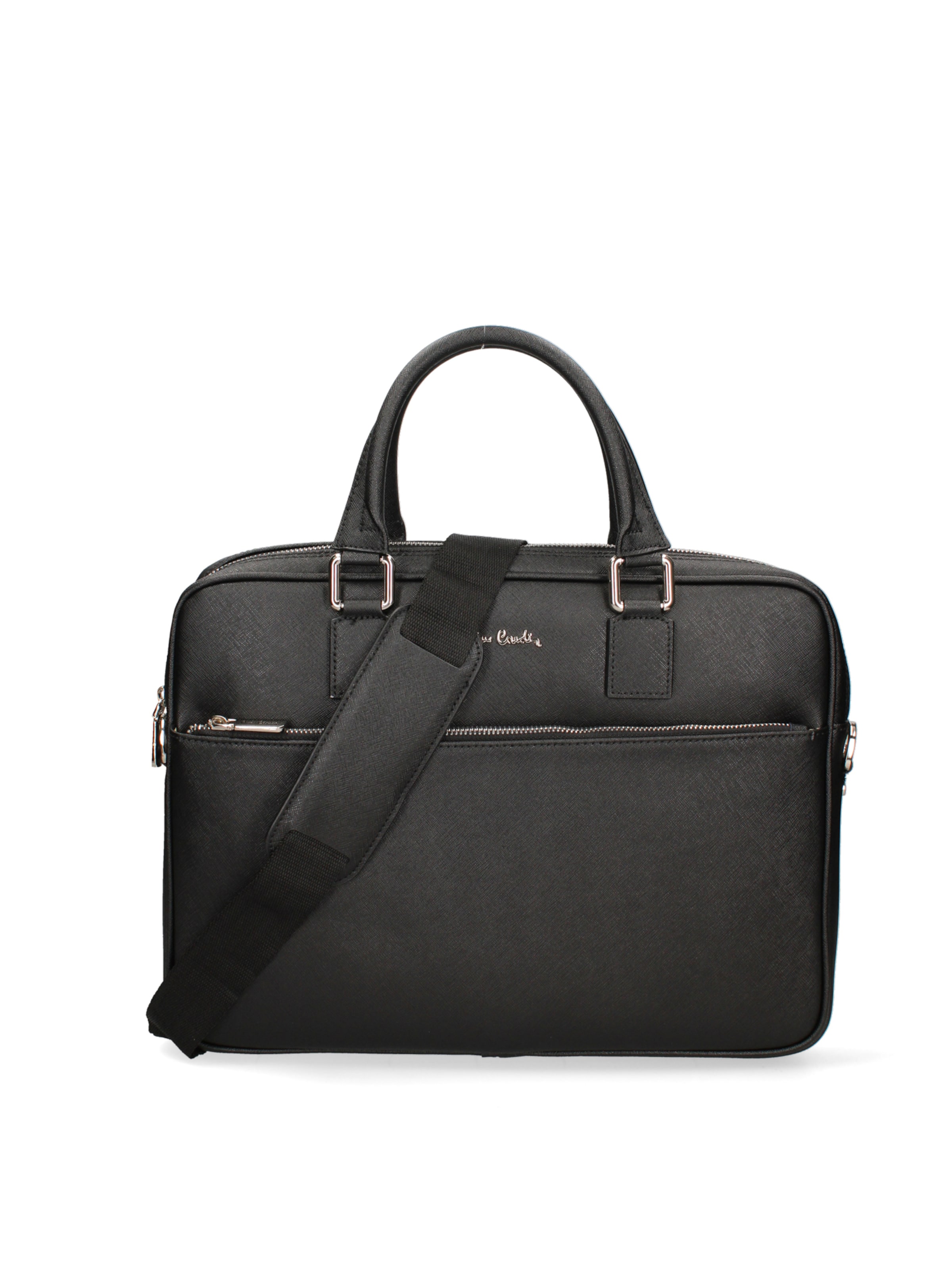 PIERRE CARDIN Document bag in Black: front