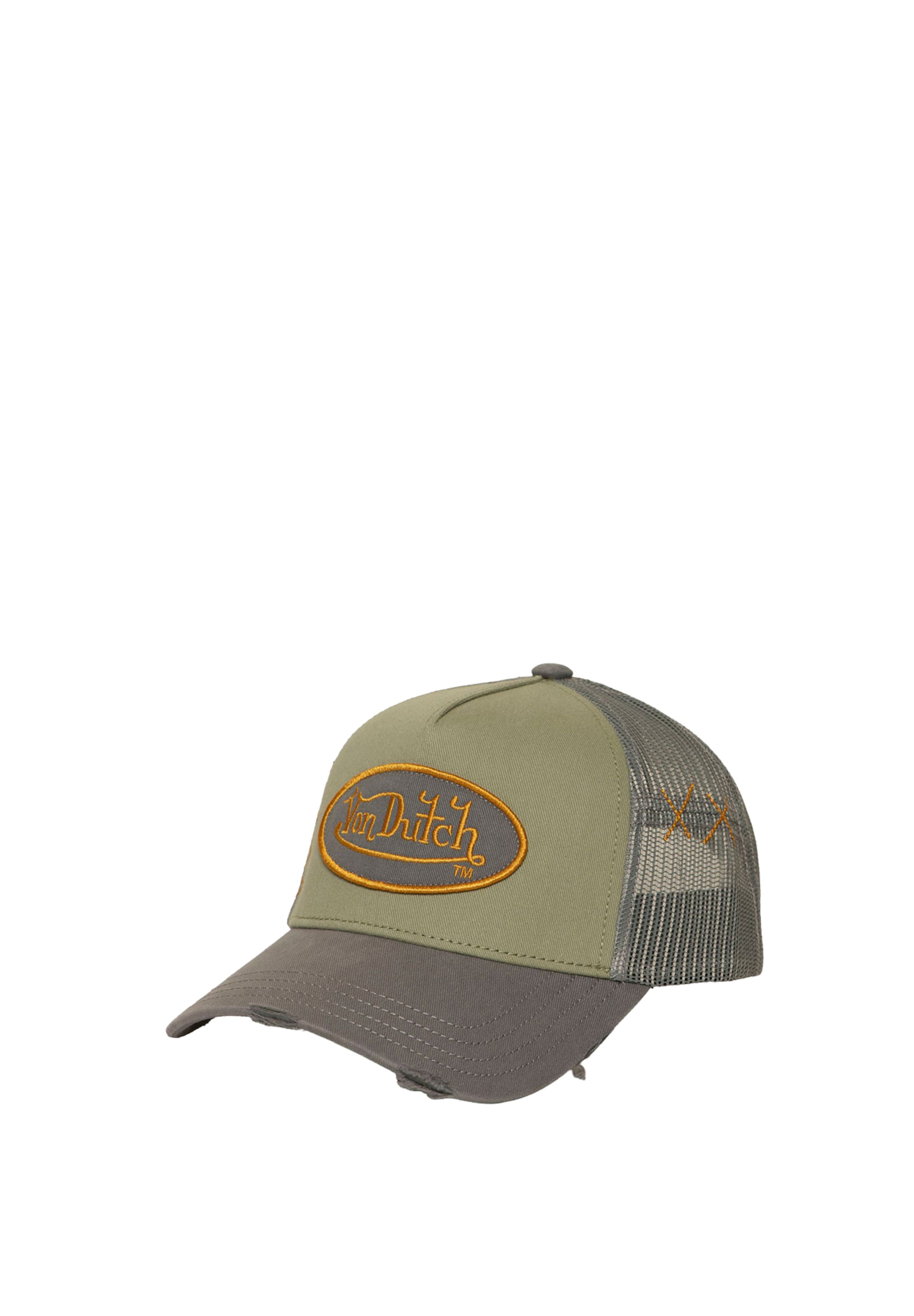 Cappello da baseball di Von Dutch in grigio: frontale
