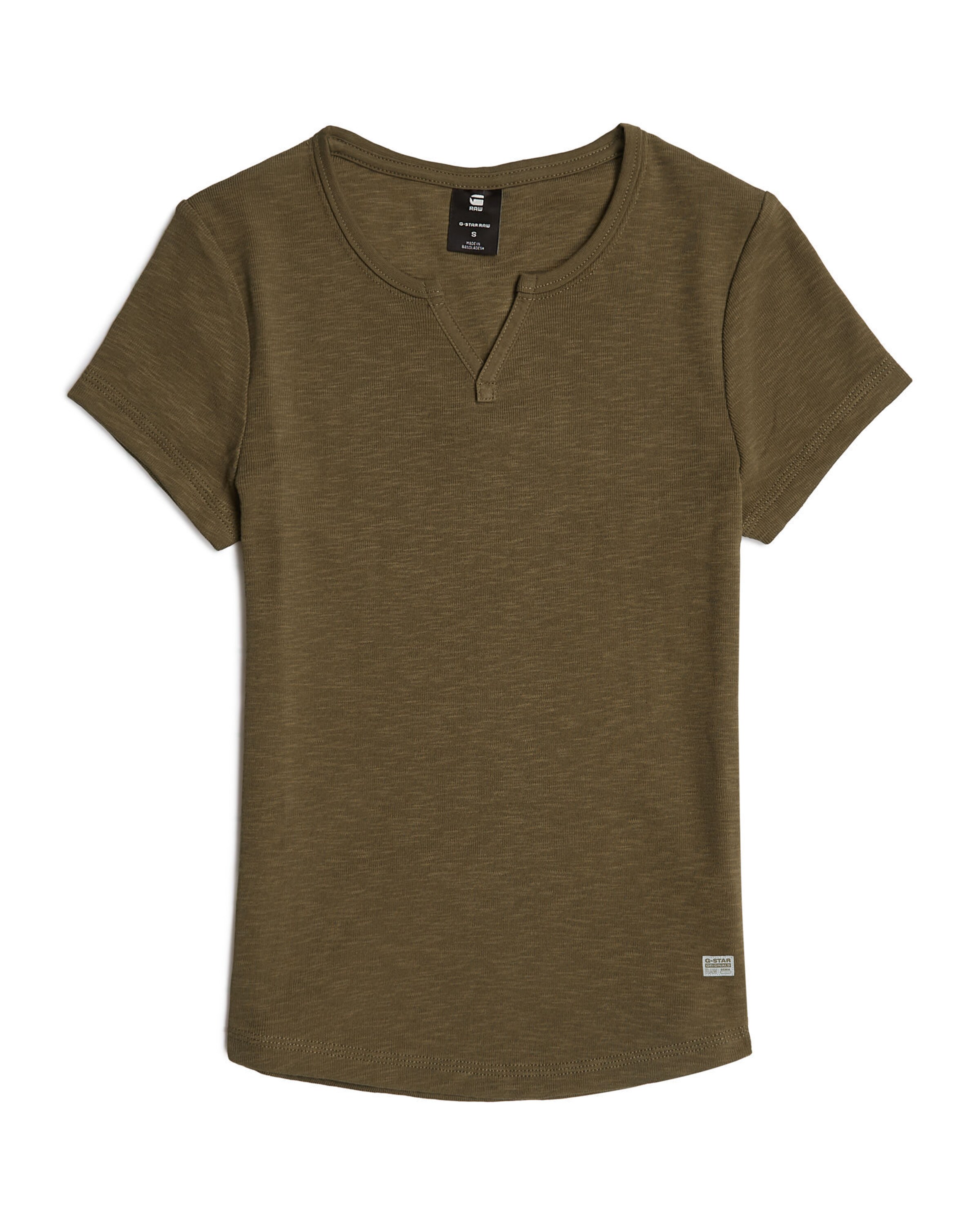 G-STAR Shirt 'Micro Placket' in Groen: voorkant