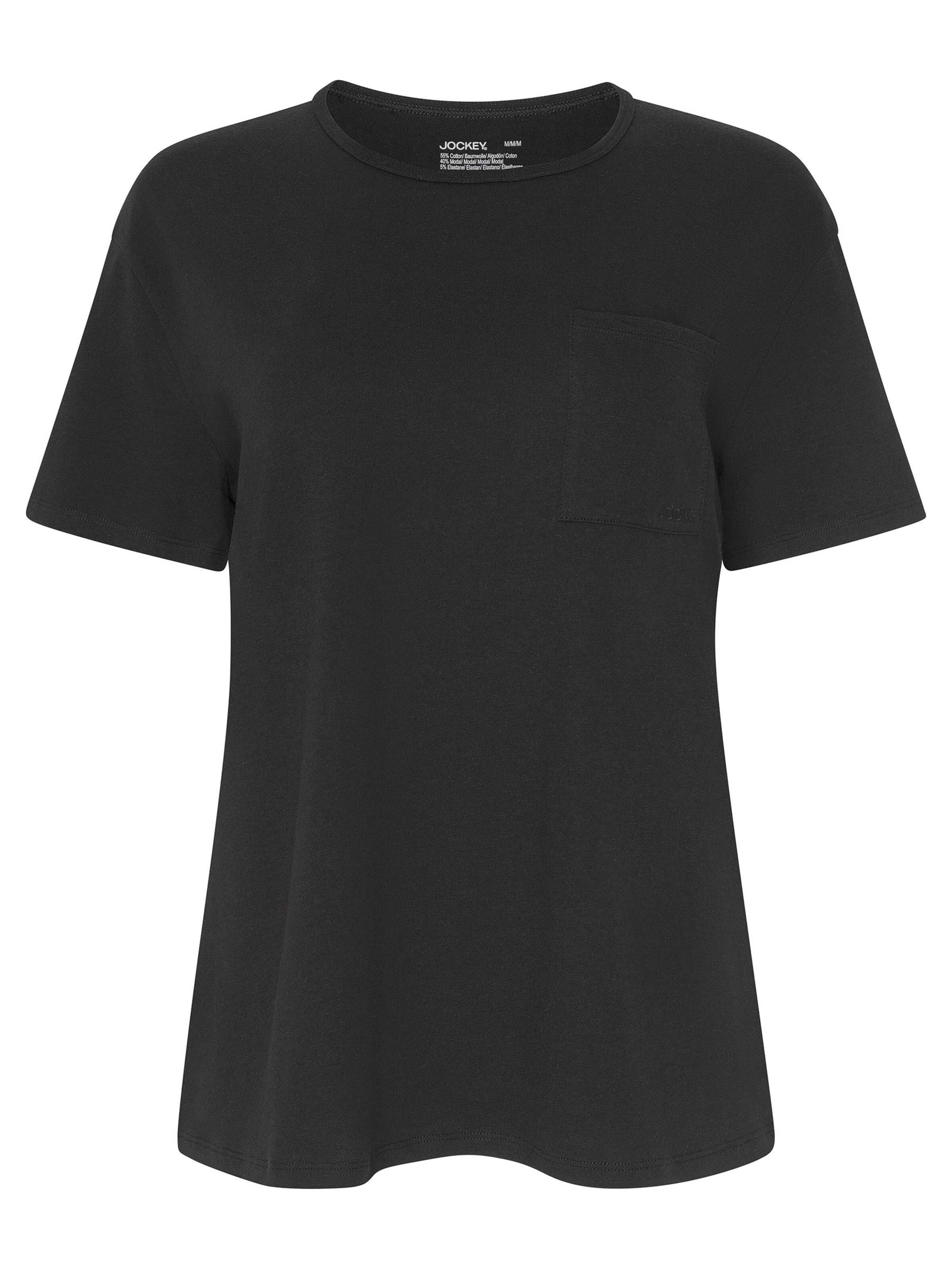 JOCKEY Shirt 'Soft Touch Luxe Loungewear Short Sleeve T-Shirt'‌‌‌‌‌‌ in Schwarz: Vorderseite