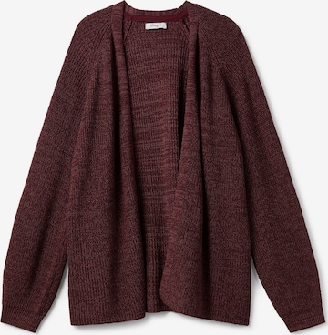 SHEEGO Knit Cardigan in Red: front