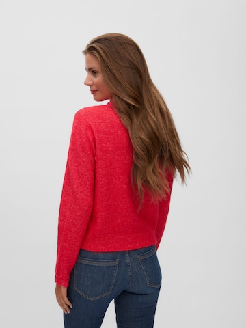 VERO MODA Gebreid vest 'AWNanna' in Rood