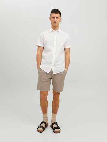 JACK & JONES regular Lærredsbukser 'Dave' i beige