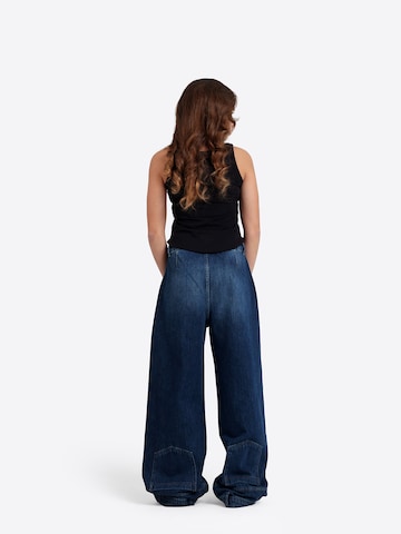 Solang Regular Hose Patch-Cargo-Jeans Streetwear Look in Blau