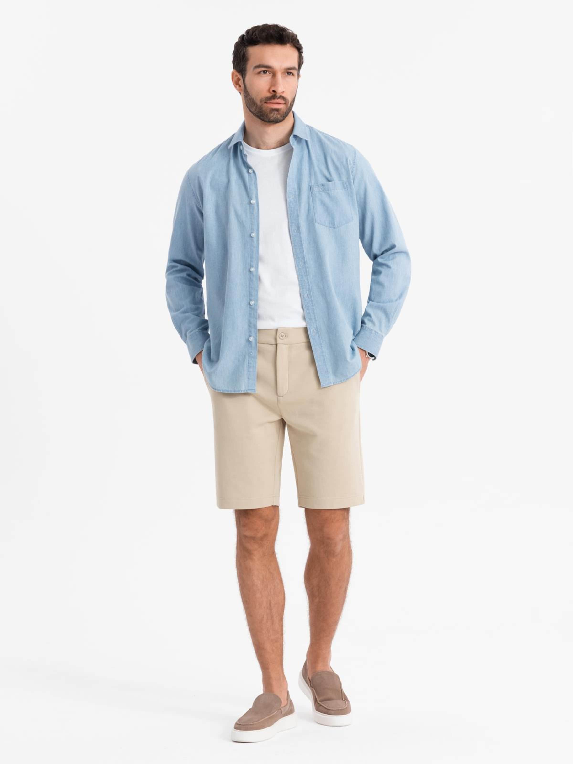 Ombre Regular Chino trousers in Beige: front